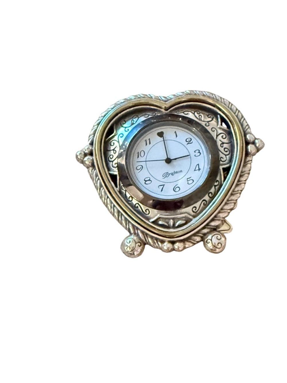 Brighton Heartbeat In Time Clock
Home Collection. Heart-Shaped Gold Table Clock - Picture 2 of 3